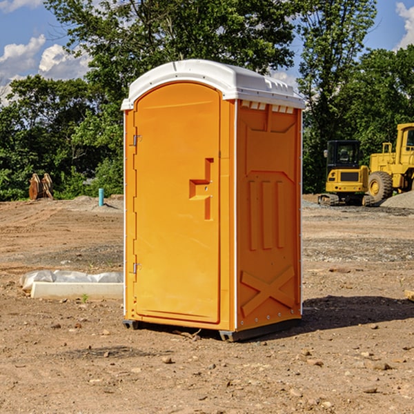 how often are the porta potties cleaned and serviced during a rental period in Notus